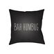 Bahhumbug 20 X 20 inch Black and White Outdoor Throw Pillow