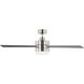 Era 52 LED 52 inch Brushed Steel with Silver/American Walnut reversible blades Indoor/Outdoor Ceiling Fan