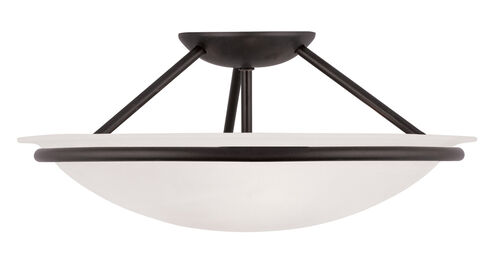 Newburgh 3 Light 16 inch Black Semi-Flush Mount Ceiling Light