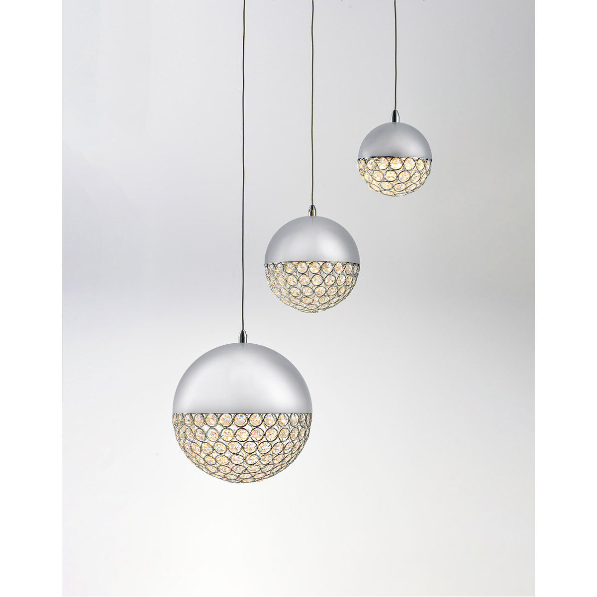 Eclipse LED 18.5 inch Polished Chrome Single Pendant Ceiling Light