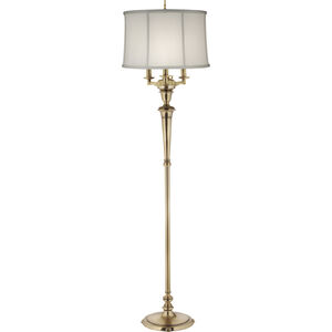 Ellie 63 inch 150.00 watt Burnished Brass Floor Lamp Portable Light