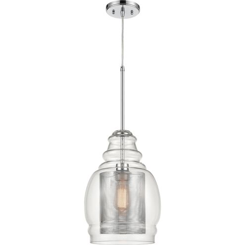 Herndon 1 Light 11 inch Polished Chrome with Clear Pendant Ceiling Light