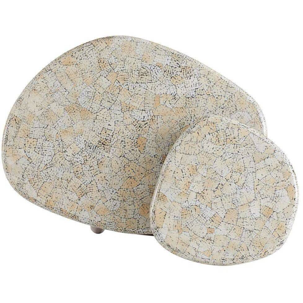 Forney 38 X 19 inch Satin Walnut and Natural Eggshell Coffee Table