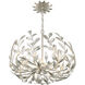 Broche 5 Light 23 inch Antique Silver Chandelier Ceiling Light