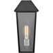 Maclin 1 Light 15.25 inch Black Outdoor Wall Mount