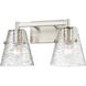 Analia 2 Light 16.5 inch Brushed Nickel Vanity Wall Light