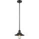 Franklin Restoration Railroad 1 Light 8 inch Matte Black Mini Pendant Ceiling Light in Incandescent, Franklin Restoration