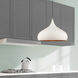 Allison 1 Light 14 inch Shiny White Mini Pendant Ceiling Light
