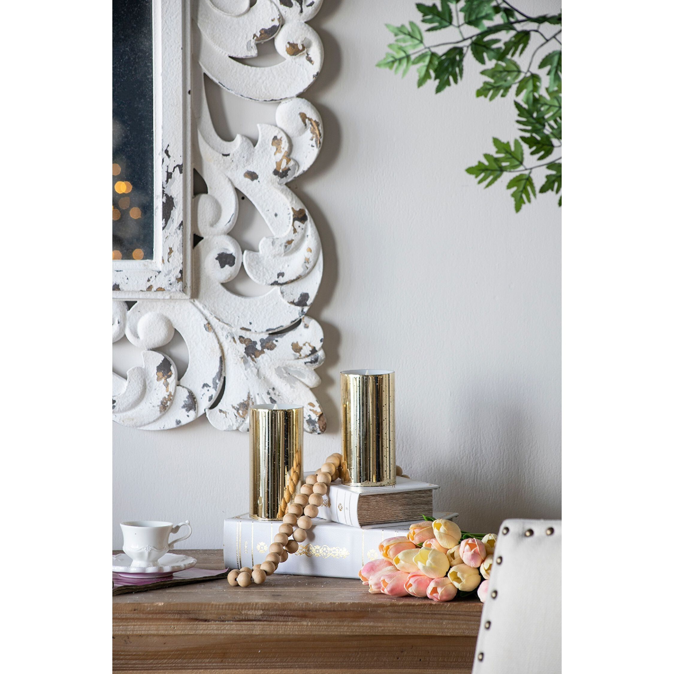 Speckled 6 X 3 inch LED Candle