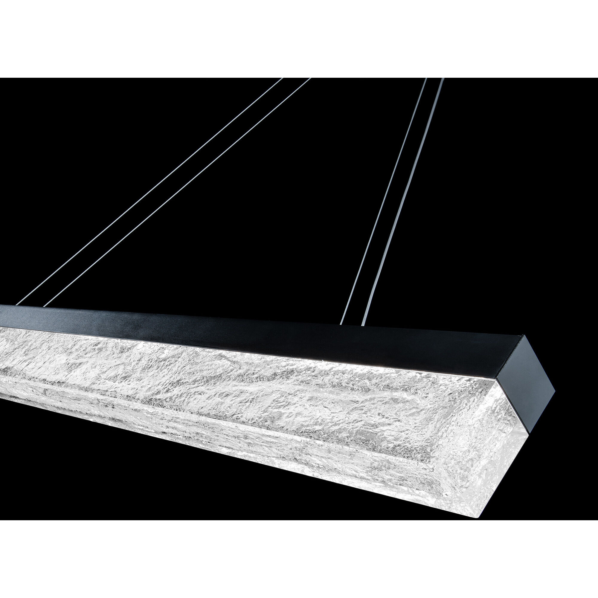 Effervescent Linear Pendant Ceiling Light in Black, dweLED