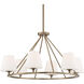 Keenan 6 Light 31.25 inch Vibrant Gold Chandelier Ceiling Light