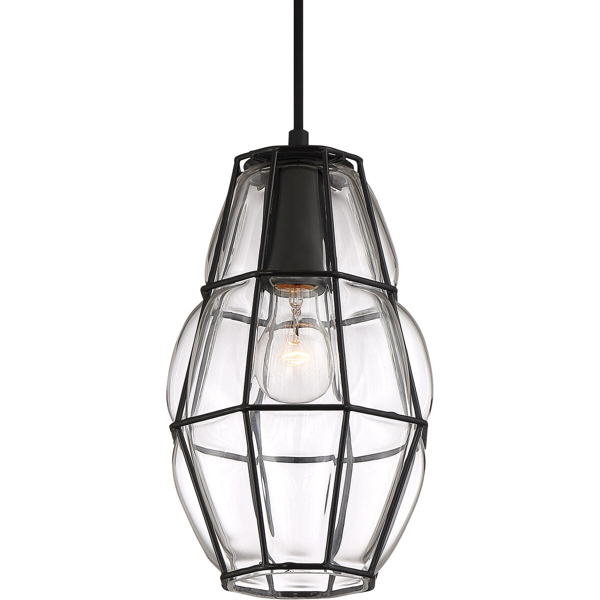 Blythe 1 Light 8 inch Earth Black Mini Pendant Ceiling Light