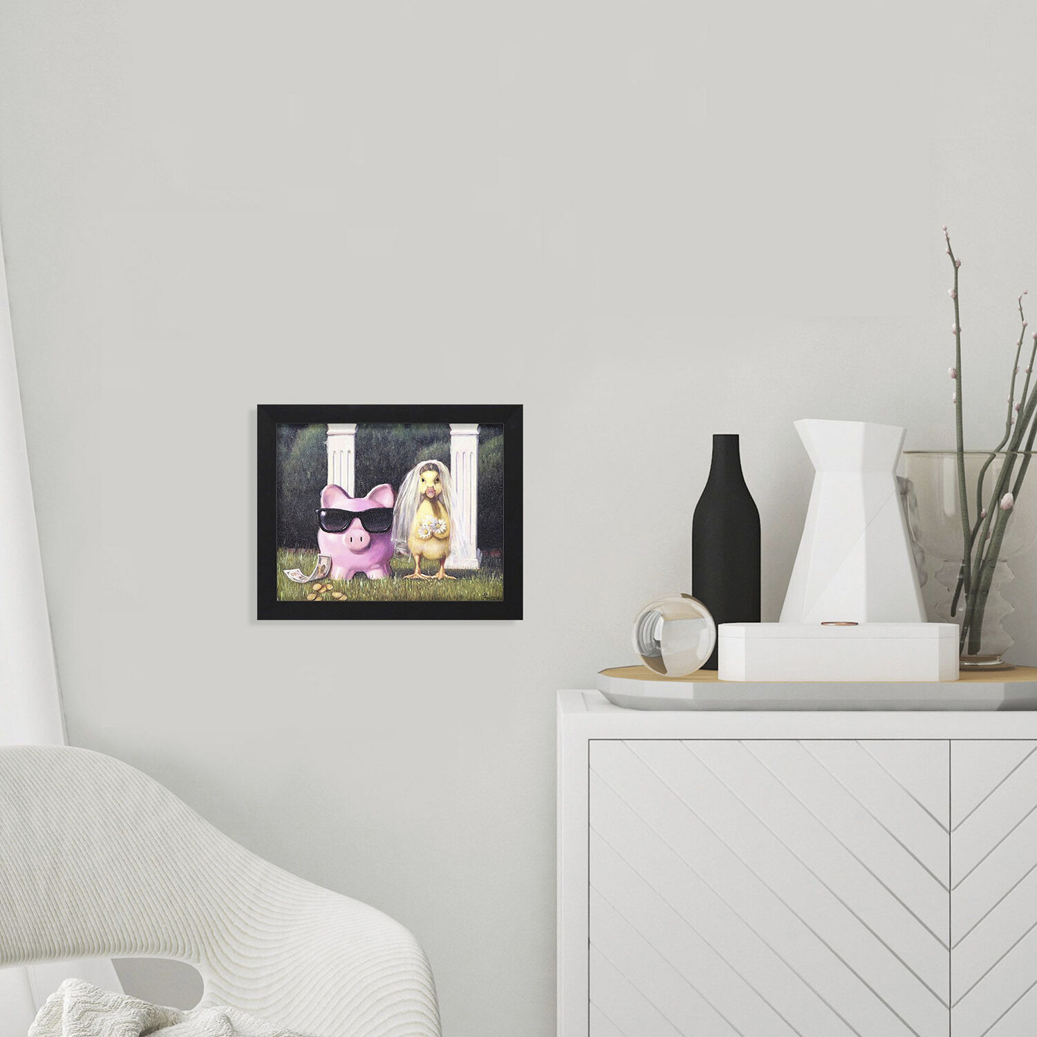 Animals 11 X 9 inch Non-Glass Framed Art, Propac