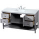 Theo 60 X 22 X 34 inch Gray Vanity Sink Set