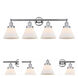 Cone 4 Light 34.75 inch Polished Chrome Bath Vanity Light Wall Light