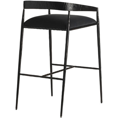 Ansel 36.5 inch Midnight Grey and Natural Iron Bar Stool