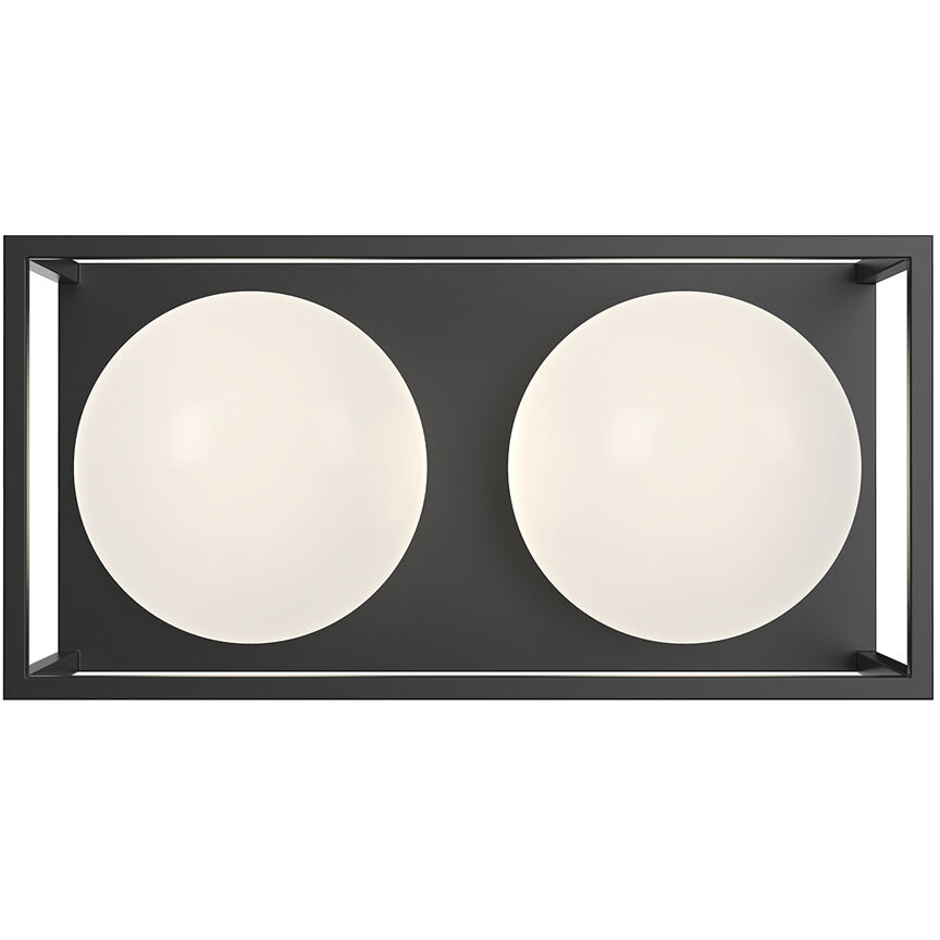 Amelia 2 Light 12.63 inch Matte Black Bath Vanity Wall Light