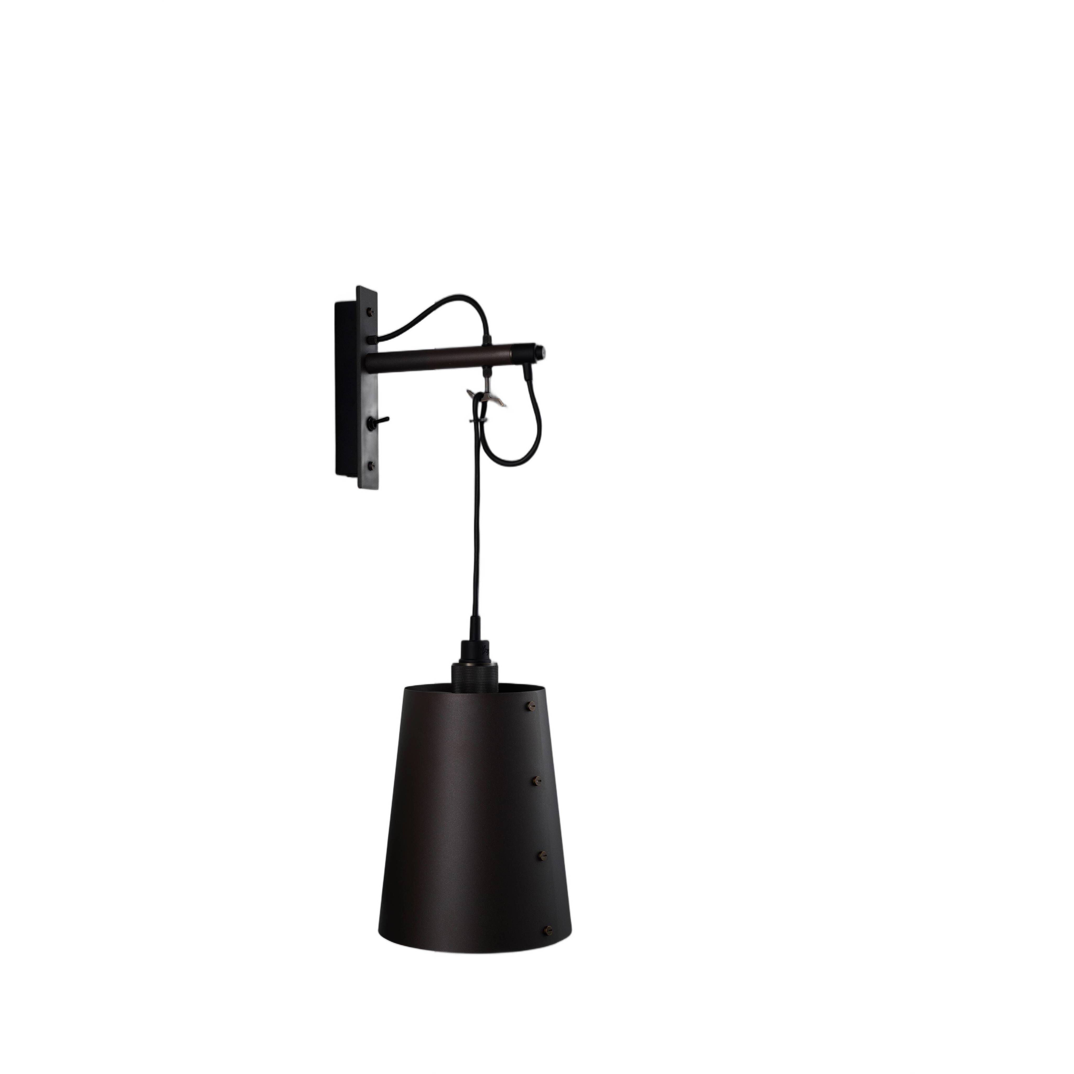 Hooked Wall Light in Graphite / Smoked Bronze