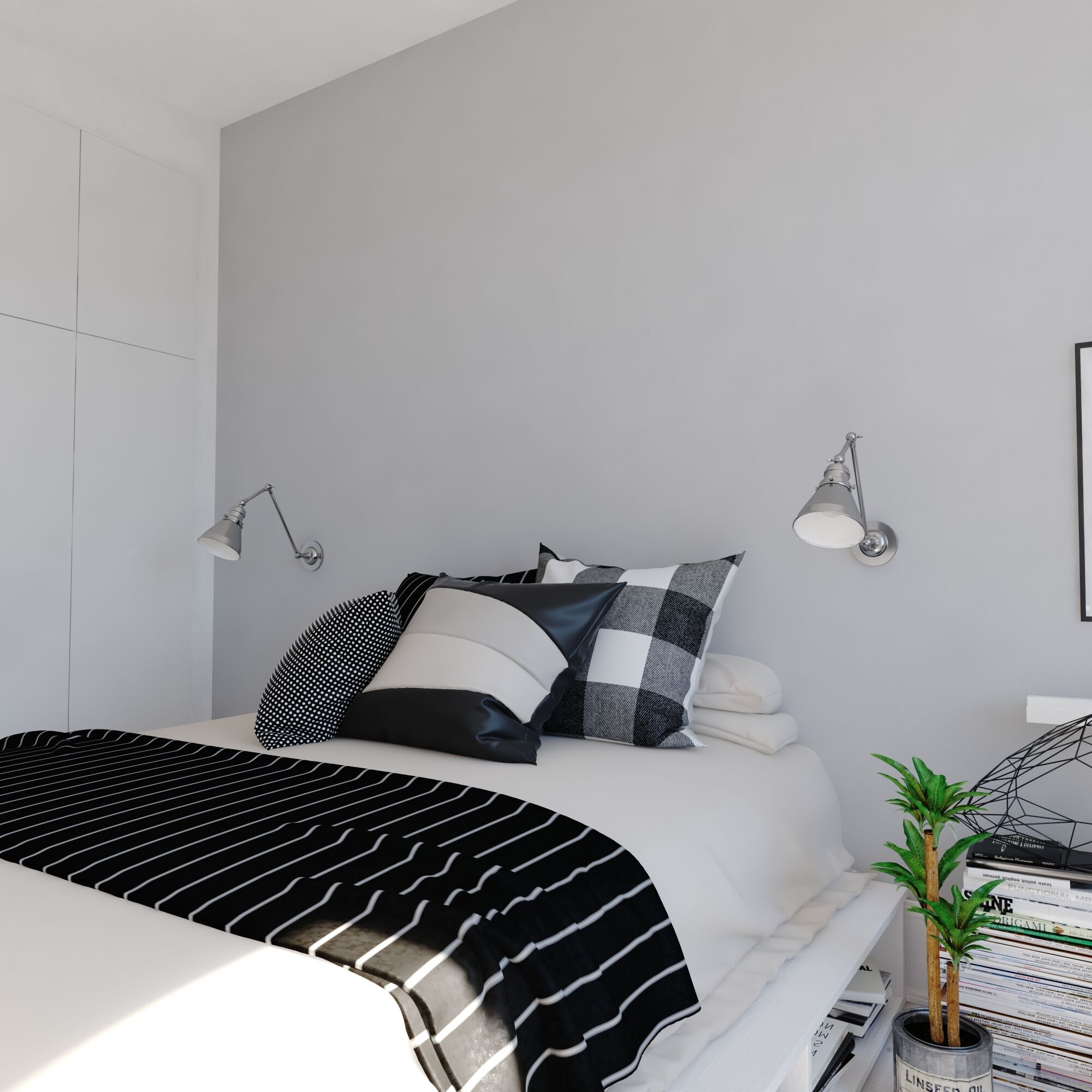 Alexis LED 6 inch Satin Nickel and Matte White Wall Light