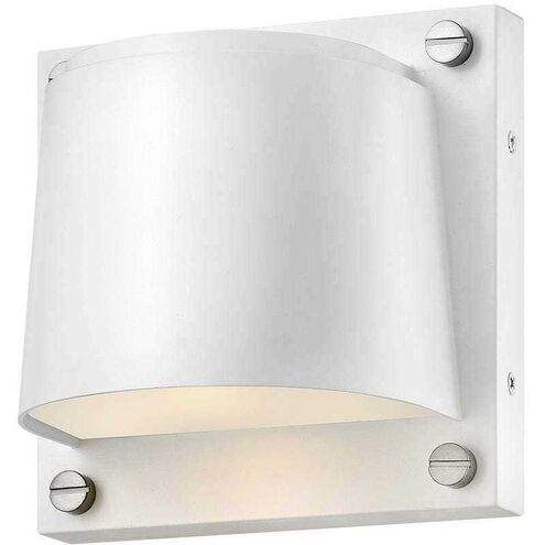 Coastal Elements Scout LED 7 inch Satin White with Stainless Steel Outdoor Wall Mount Lantern