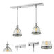 Mason 1 Light 30 inch Chrome Linear Chandelier Ceiling Light