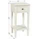 Hampton 28 X 14 inch Antique White End/Side Table