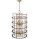 Burford LED 20.5 inch Brass and Black Chandelier Ceiling Light