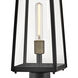 Hugh 1 Light 22 inch Black with Burnished Bronze Outdoor Post Mount