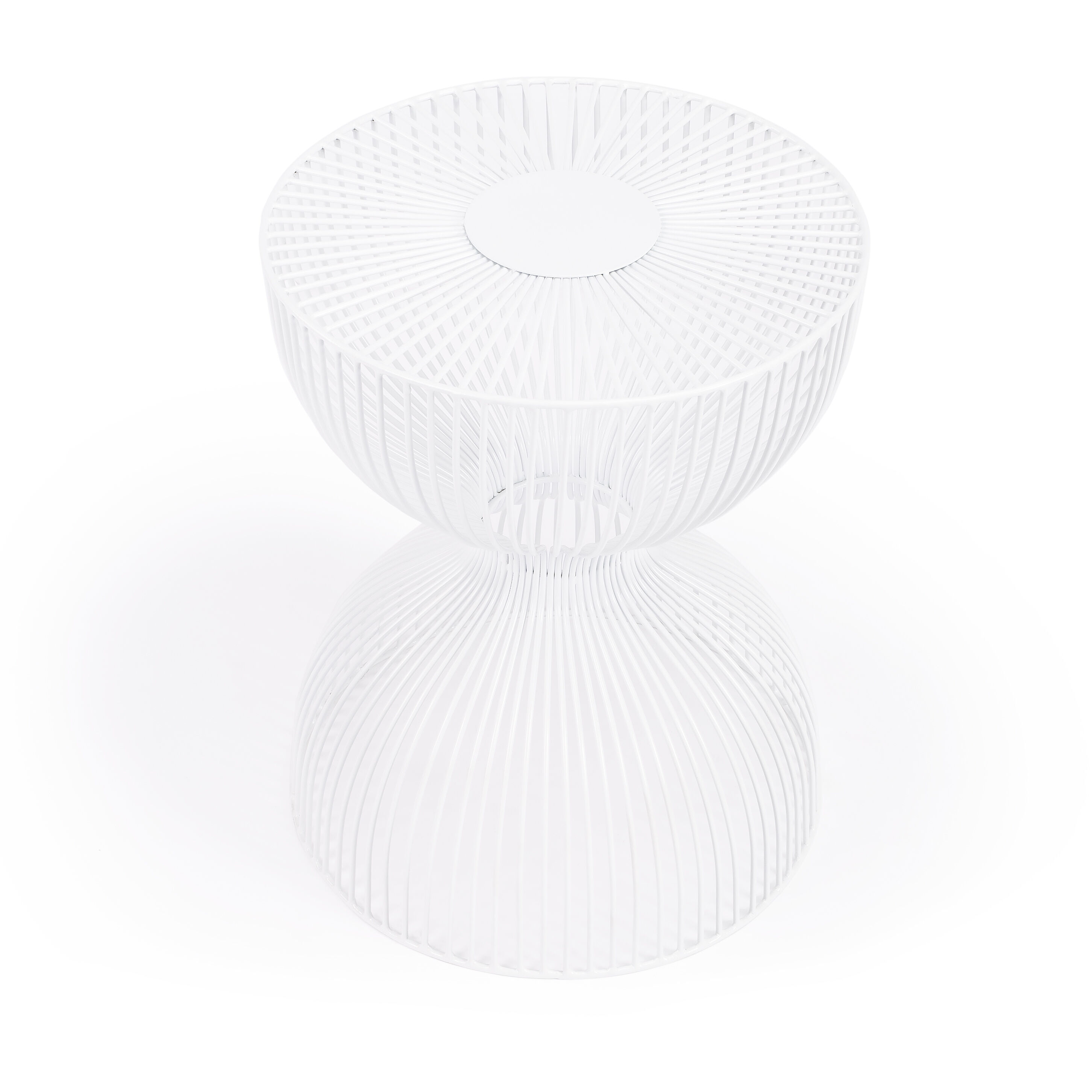 Nicholas White Metal End or Side Table