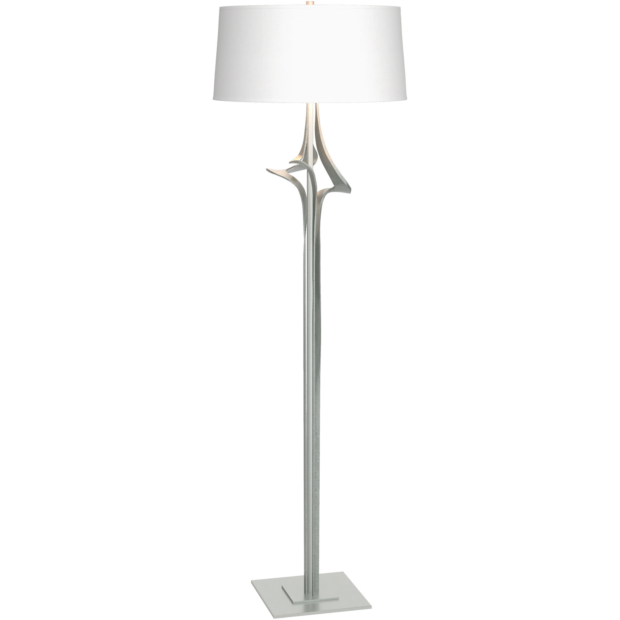 Antasia 58.6 inch 100 watt Vintage Platinum Floor Lamp Portable Light in Natural Anna