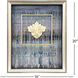 Rainy Fog Blue and Gray and Metallic Framed Art