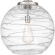 Ballston Athens Deco Swirl LED 17.88 inch Polished Chrome Statement Pendant Ceiling Light in Clear Deco Swirl