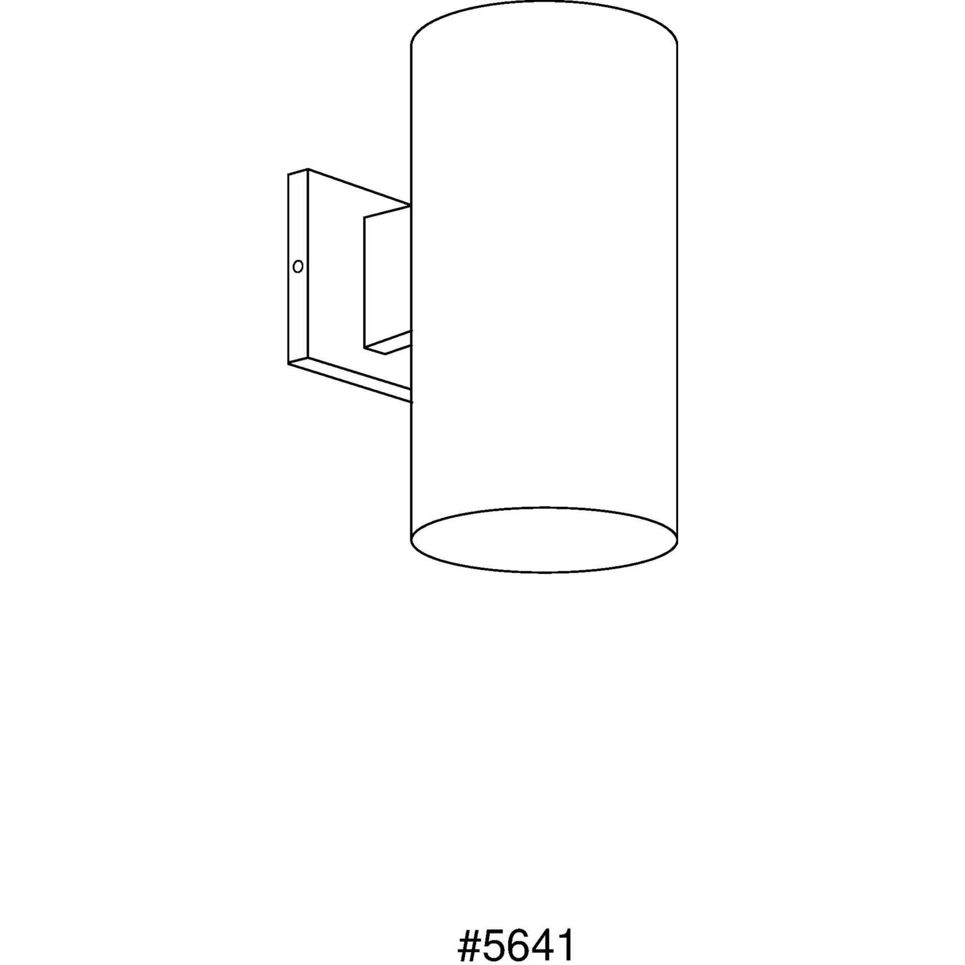 Cylinder Outdoor Wall Cylinder in White, LED Lamping, Progress LED