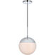 Eclipse 1 Light 10 inch Chrome Pendant Ceiling Light