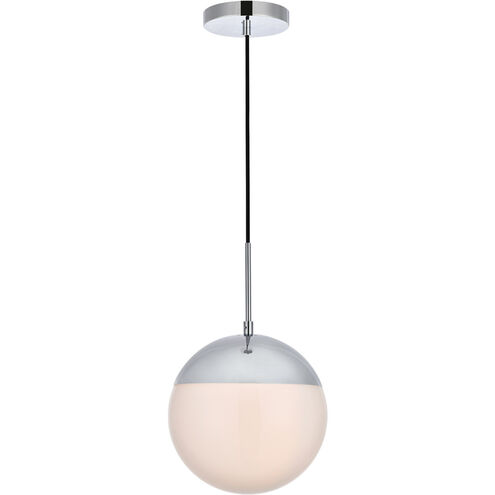 Eclipse 1 Light 10 inch Chrome Pendant Ceiling Light