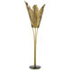Tropical 83.5 inch 40 watt Vintage Brass and Black Floor Lamp Portable Light, Large