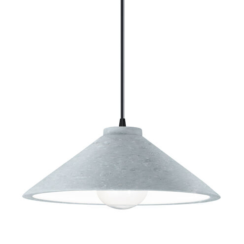 Radiance 1 Light 11.75 inch Concrete and Matte Black Pendant Ceiling Light