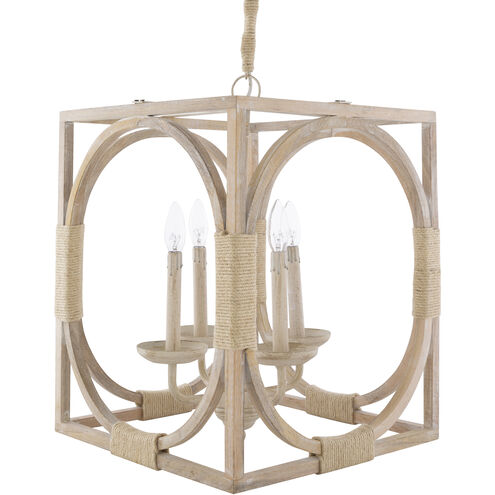 Braylee 4 Light 16 inch White Chandelier Ceiling Light