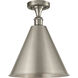 Ballston Cone LED 16 inch Brushed Satin Nickel Semi-Flush Mount Ceiling Light