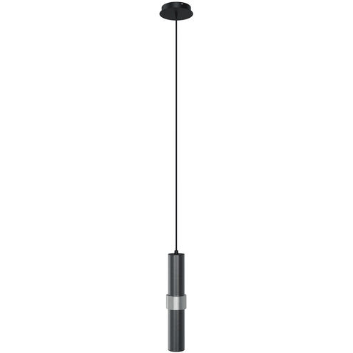 Cicada LED 3 inch Dark Grey with Knurled Light Grey Pendant Ceiling Light