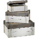 Alder 11 X 7 inch Distressed White And Gray Boxes