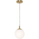 Loretto 1 Light 7.1 inch Satin Brass Pendant Ceiling Light