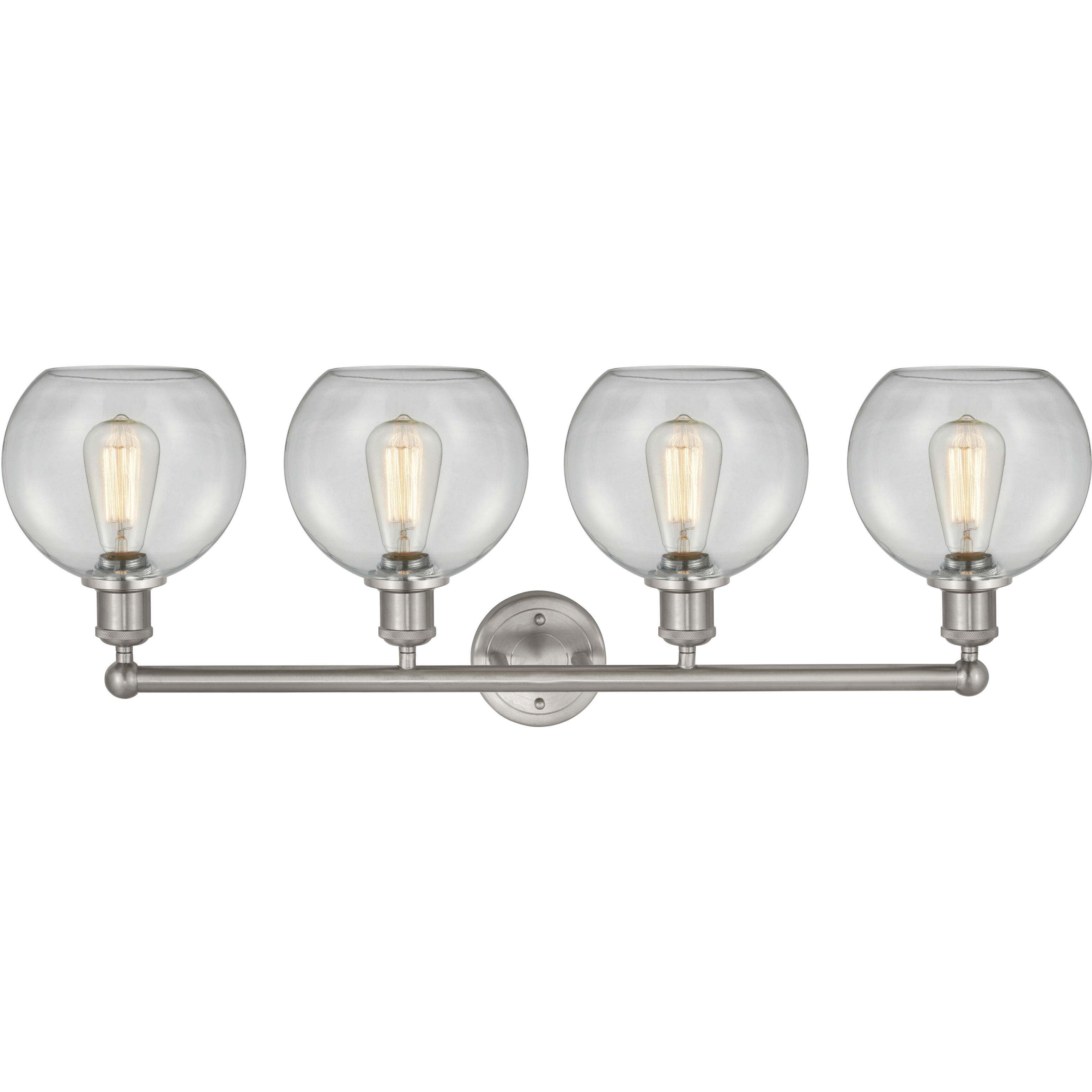 Athens 4 Light 35 inch Satin Nickel Bath Vanity Light Wall Light in Clear