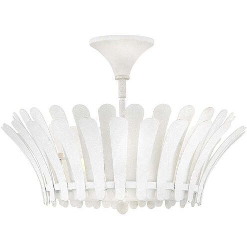 Reina 3 Light 20 inch Textured Plaster Semi-flush Mount Ceiling Light