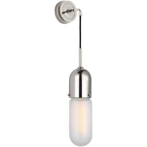 Thomas O'Brien Junio LED 4.25 inch Polished Nickel Wall Light in Frosted Glass