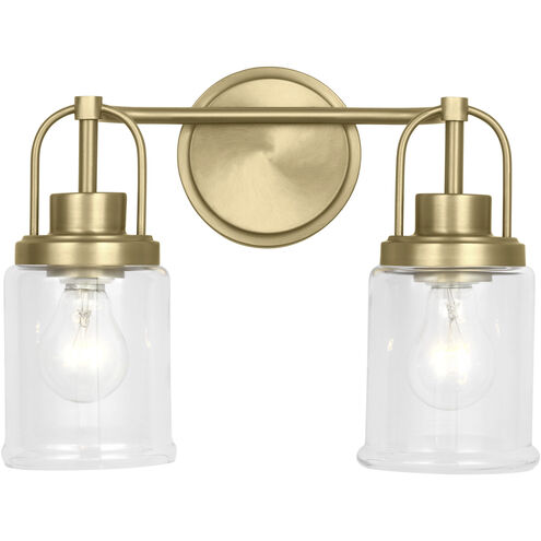 Anders 2 Light 14 inch Satin Brass Bath Vanity Wall Light