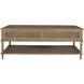 Coast 48 X 18 inch Oak Stain and Gunmeta Coffee Table
