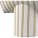 Hawking 12 X 9 inch Vase in White with Beige