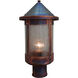 Berkeley 1 Light 13.25 inch Pewter Post Mount in Almond Mica