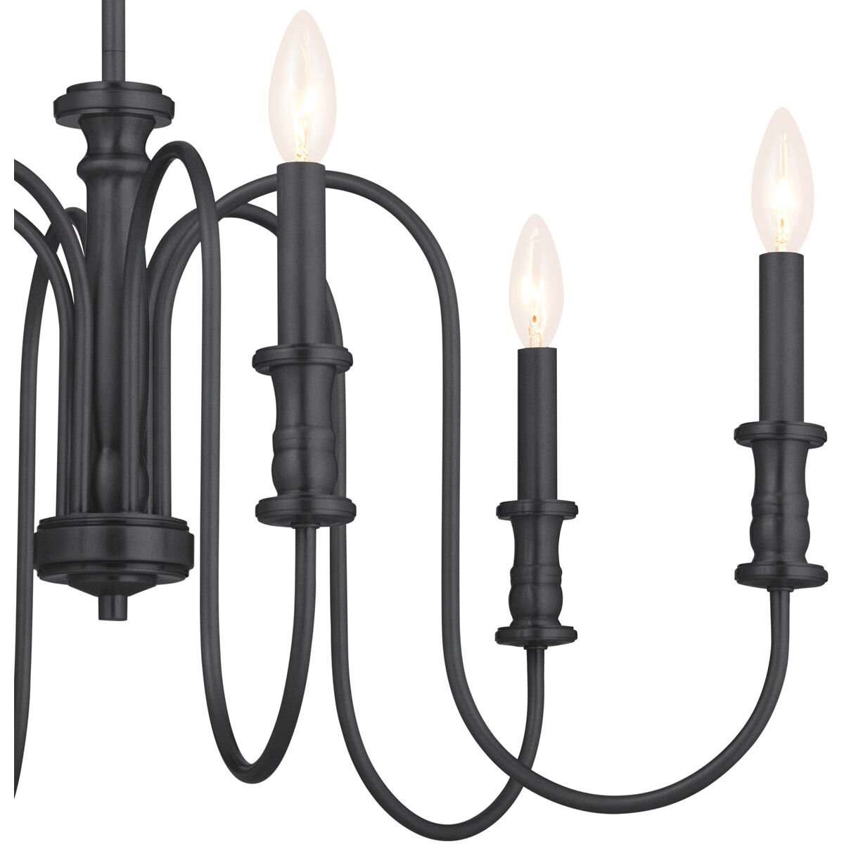 Homestead Karthe 6 Light 29 inch Black Chandelier Ceiling Light, Karthe